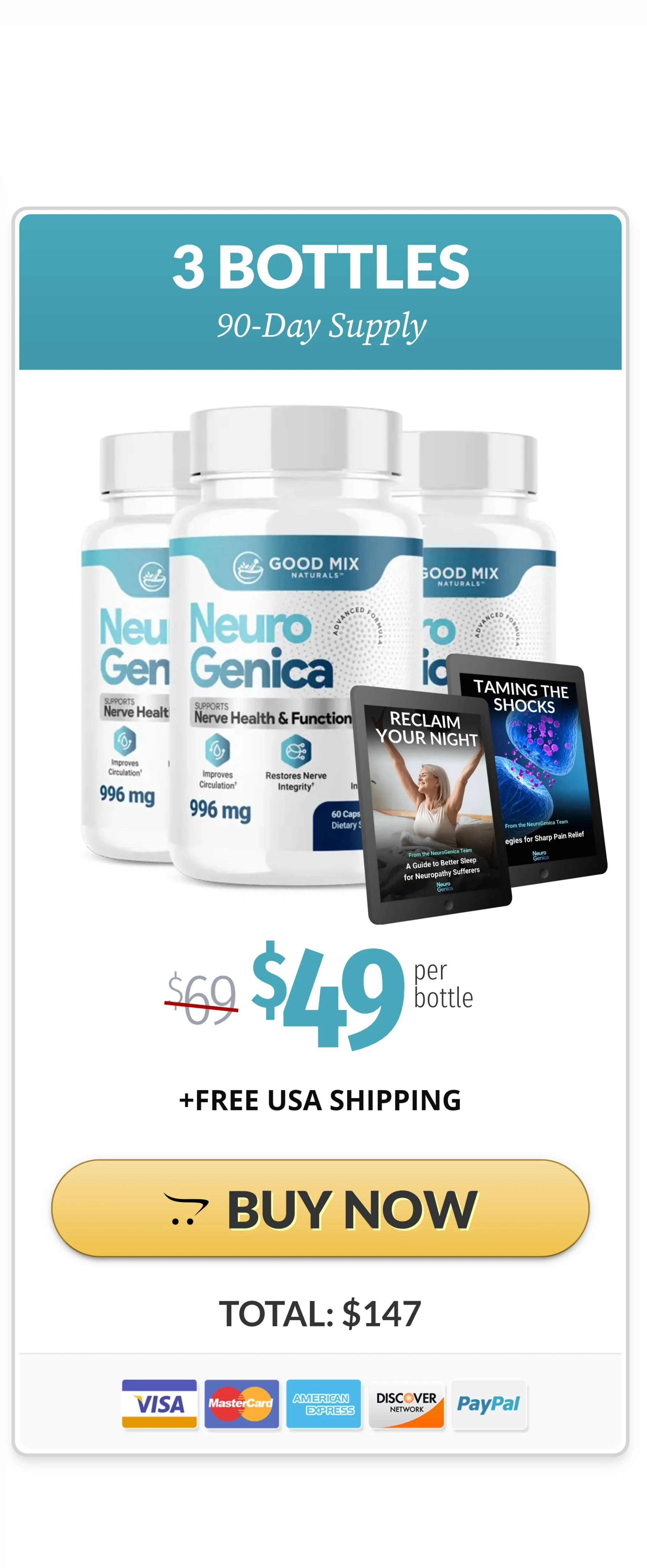 NeuroGenica™ 3 bottles pricing